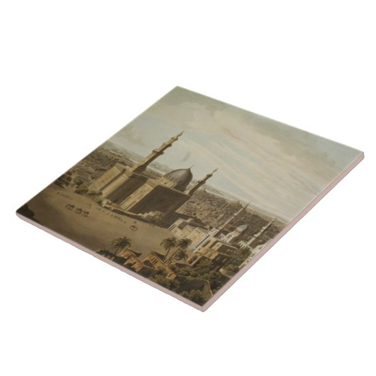 Carreau Vue du Caire grand, gravée par Daniel Havell (17 (Côté)