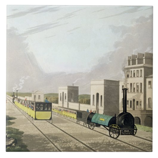 Carreau Vue du chemin de fer de Manchester et de (Devant)