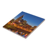 Carreau Vue du ciel de la ville à la tombée de la nuit (Côté)