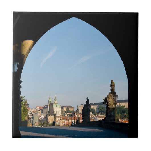 Carreau Vue du pont Charles à Prague (Devant)