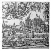 Carreau Vue générale de Cologne, 1531 (gravure) (pho de (Devant)