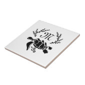 Carreau Vue latérale de la tortue noire (Côté)