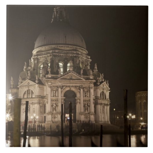 Carreau Vue nocturne sur l'eau de San Giorgio Maggiore (Devant)