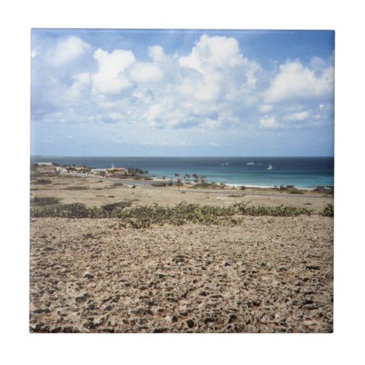 Carreau Vue océanique rocheuse d'Aruba (Devant)