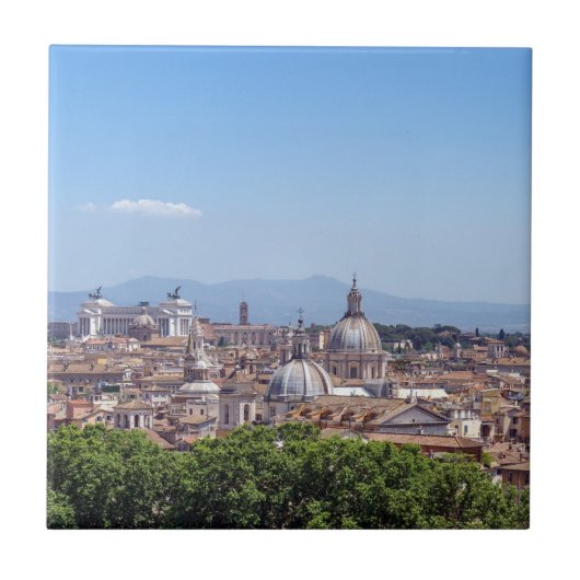 Carreau Vue panoramique de Rome depuis le Castel Sant'Ange (Devant)