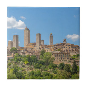 Carreau Vue panoramique de San Gimignano Toscane Italie