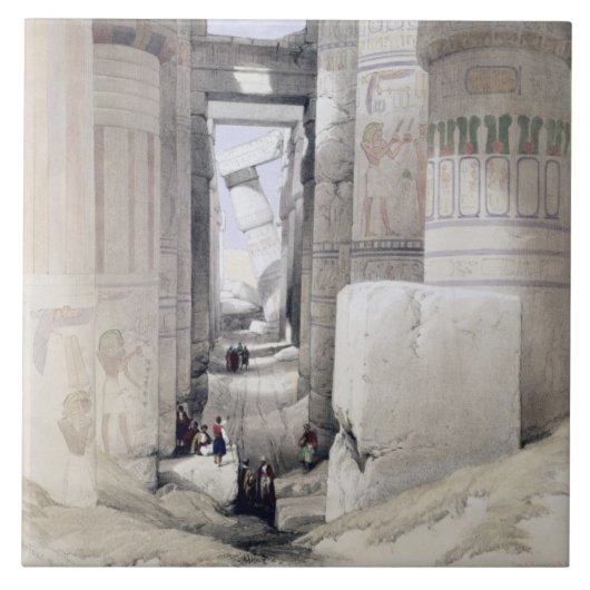 Carreau Vue par le Hall des colonnes, Karnak, de "par (Devant)