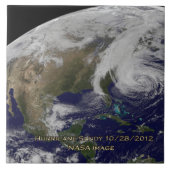 Carreau Vue satellite de l'ouragan Sandy (Devant)