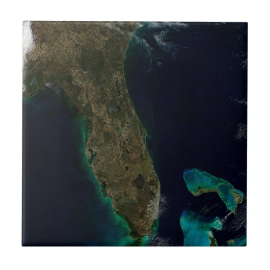 Carreau Vue Satellite Sur La Floride. (Devant)