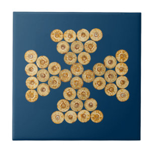 Carreau Vue supérieure des cartouches de chasse