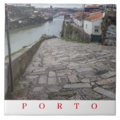 Carreau Vue sur le fleuve Porto Douro tuile en céramique (Devant)