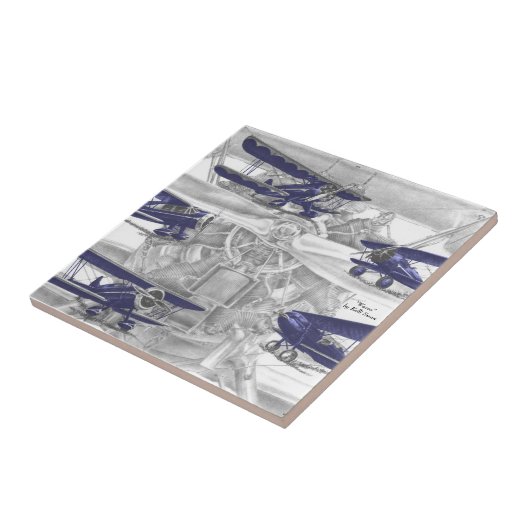 Carreau Waco biplane (Côté)