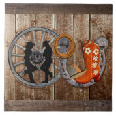 Carreau Wagon Wheel Western Cowboy (Devant)