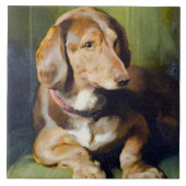 Carreau Waldmann Belle image de chien mignon du 19ème sièc (Devant)