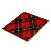 Carreau Wallace tartan rouge noir plaid (Côté)