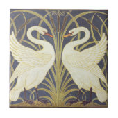 Carreau Walter Crane Swan, Rush Et Iris Art Nouveau (Devant)