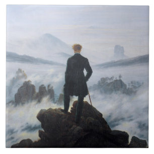 Carreau Wanderer au-dessus de la mer de brouillard (par C.