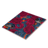 Carreau Waratah rouge et brunes (Côté)