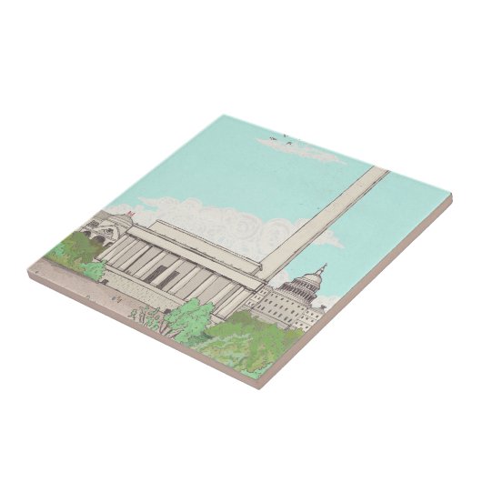 Carreau Washington D.C Capitale des USA Landmarks (Côté)