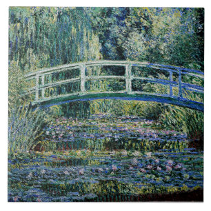 Carreau "Water Lilies and Japanese Bridge"