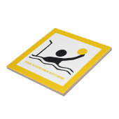 Carreau Water polo player black silhouette custom (Côté)