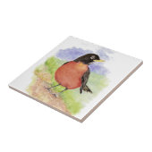 Carreau Watercolor American Robin Wildlife Art (Côté)