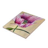 Carreau Watercolor pink poppy art flower (Côté)