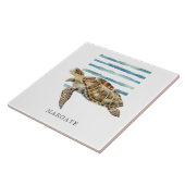 Carreau Watercolor SEA TURTLE Beach MARGATE côtière (Côté)