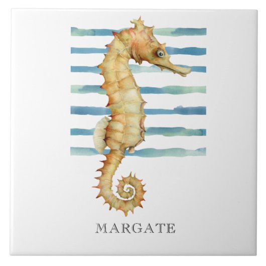 Carreau Watercolor Seahorse Beach MARGATE (Devant)