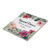 Carreau Watercolor Tropical Floral Botanical Beach House (Côté)