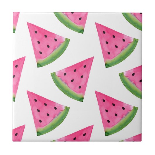 Carreau Watercolor Watermelon Motif (Devant)