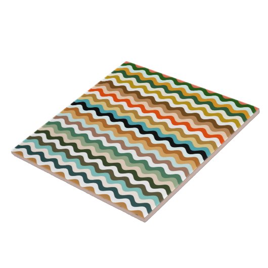 Carreau Wavy Zigzag Multicolor Motif (Côté)