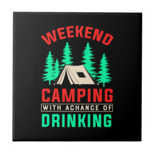 Carreau Week-end Camping avec une chance de boire-43675