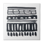Carreau Weft I | Aquarelle noire moderne<br><div class="desc">Profitez de cette aquarelle créative fraîche sur un produit ou une pièce murale pour améliorer et ajouter au monde autour de vous. Artiste : June Erica Vess</div>