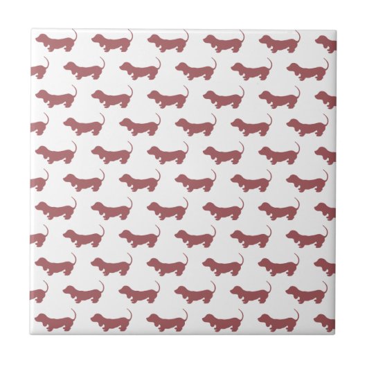 Carreau Weiner Dog Dachshund Motif (Devant)