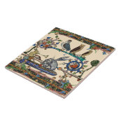 CARREAU WEIRD MÉDIÉVAL BESTIAIRE FABRIQUANT DE LA MUSIQUE (Côté)