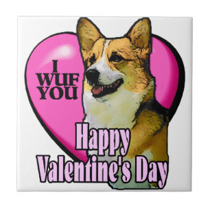 Carreau Welsh Corgi Saint Valentin