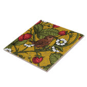 Carreau Wens et fraises sur mustrard (Côté)