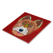 Carreau West Highland White Terrier, mauvais visage de chi (Côté)