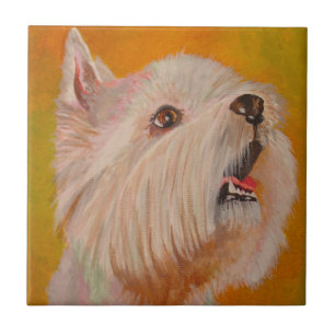 Carreau West Highland White Terrier Portrait