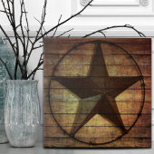 Carreau Western Country Primitive Grange Wood Texas Star