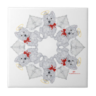 Carreau Westie Ange Flocon de Neige