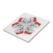 Carreau Westie Snowflake (Côté)