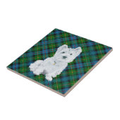 Carreau Westie sur Tartan (Côté)