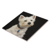 Carreau Westie (terrier des montagnes occidental) avec le (Côté)