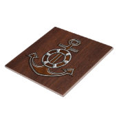 Carreau Wet Nautical Mahogany Anchor Steel Decor (Côté)