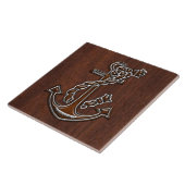 Carreau Wet Nautical Mahogany Anchor Steel Decor (Côté)