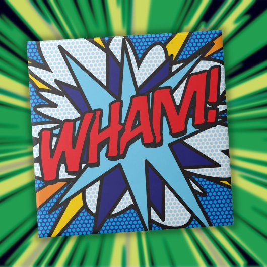 Carreau WHAM Fun Retro Comic Book Pop Art