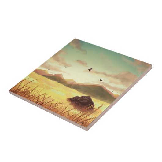 Carreau Wheat fields at sunrise (Côté)