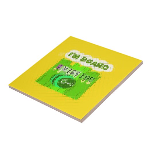 Carreau Whimsical Bored, mais la pensée de vous (Côté)